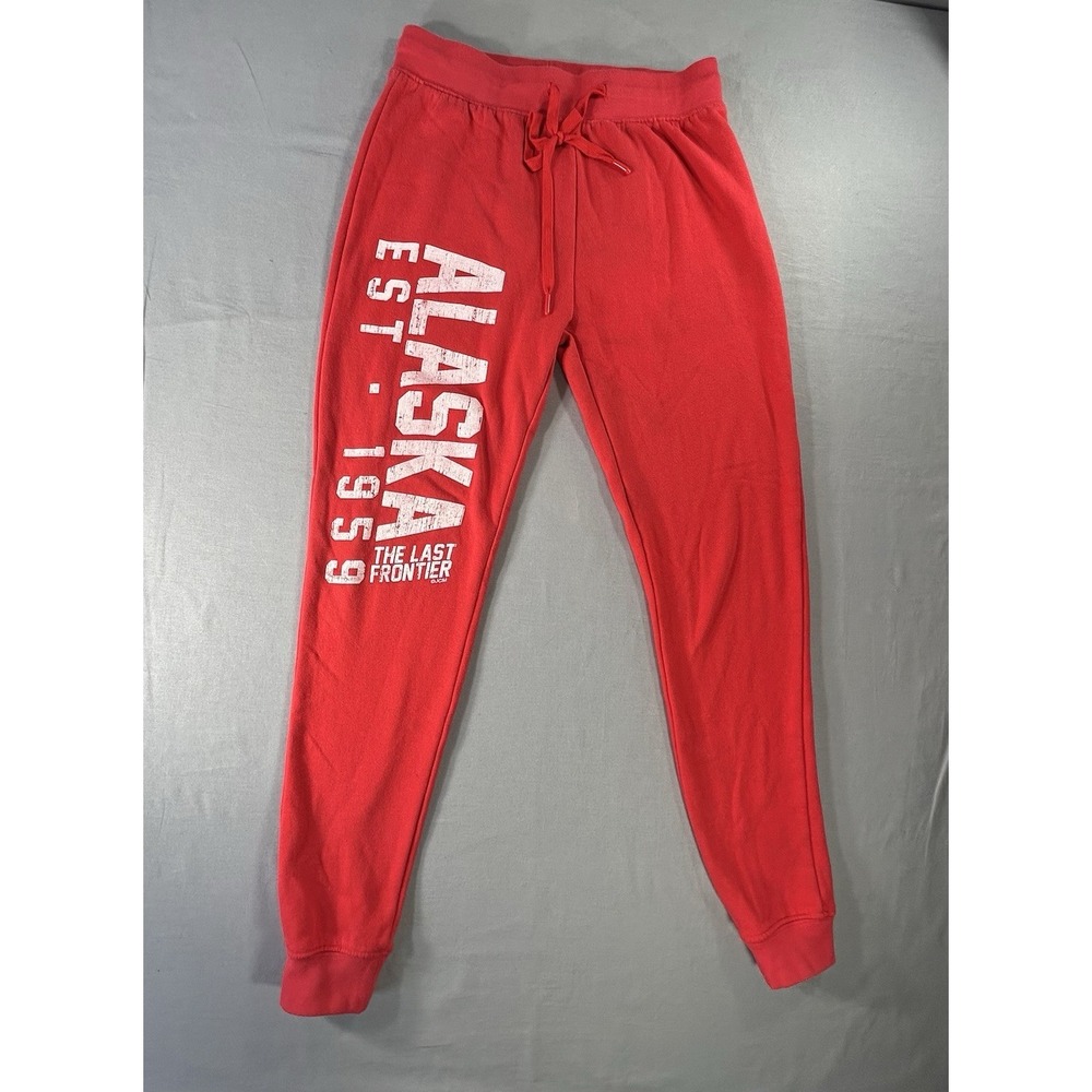 Alaska‎ Red Jogger Sweatpants BTMG 4U Women's Small State Of Alaska